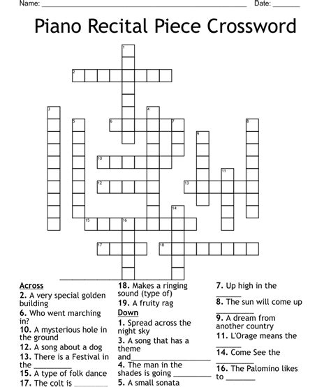 You can easily improve your search by specifying the number of letters in. . Obsolete piano pieces crossword